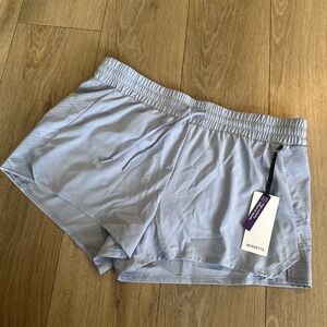 Mondetta Women's Power‎ Shorts Wave Lines Reflective Running Lined Size XL
